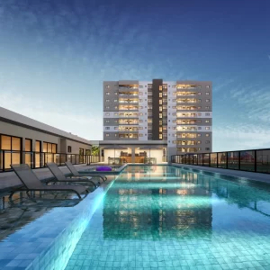 Fachada noturna do Luzitá: últimas unidades de apartamentos de 2 ou 3 quartos no Luzia em Aracaju compre luzita ultimas unidades de apartamentos de 2 ou 3 quartos no luzia em aracaju