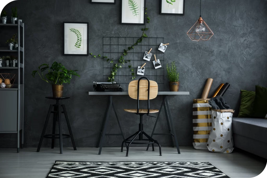 Mobiliário moderno e com uso do metal