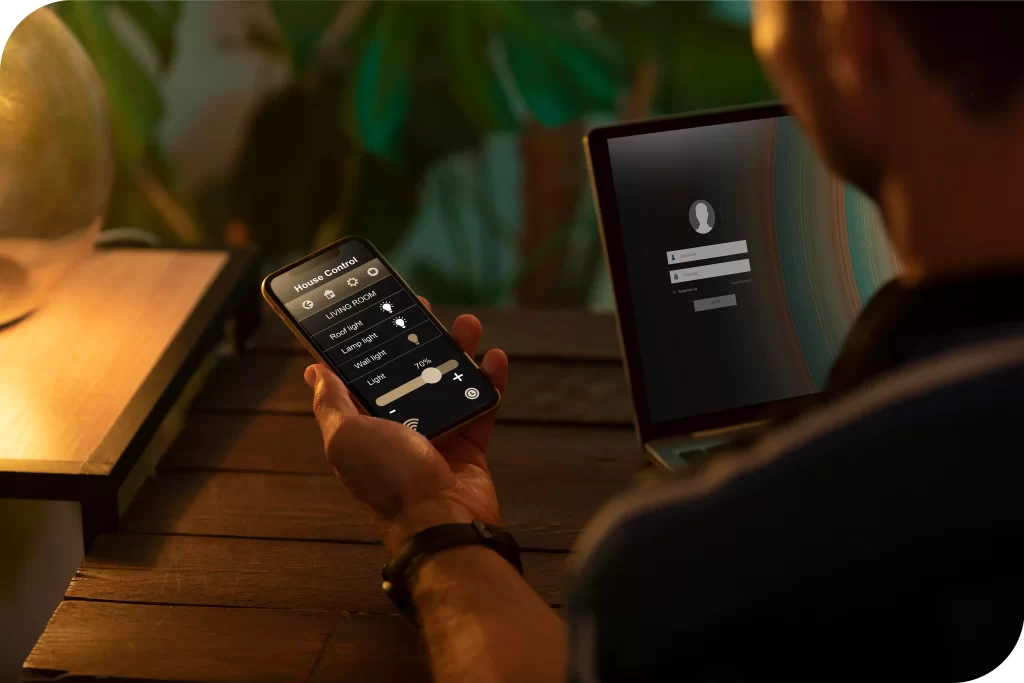 Residência inteligente automatização via celular Residência inteligente automatização via celular