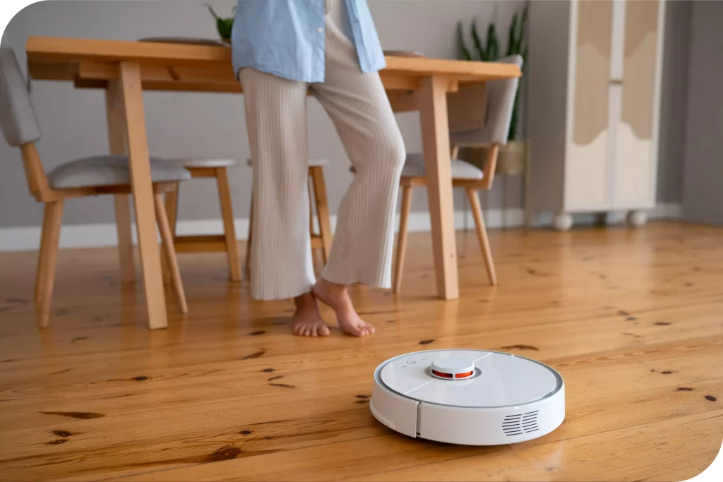 Residência inteligente robô aspirador sala Residência inteligente robô aspirador sala