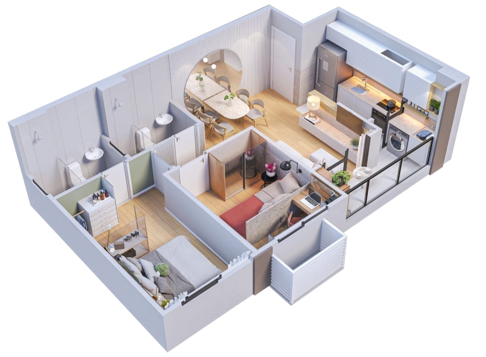 Apartamento de 2 quartos na planta Vista Aruana em Aracaju Stanza apartamento de 2 quartos na planta vista aruana aracaju stanza